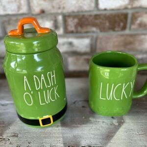 Rae Dunn Canister and St. Patrick Mug
